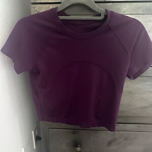 lululemon athletica Deep Purple Crop Top - second image looks faded but it’s not